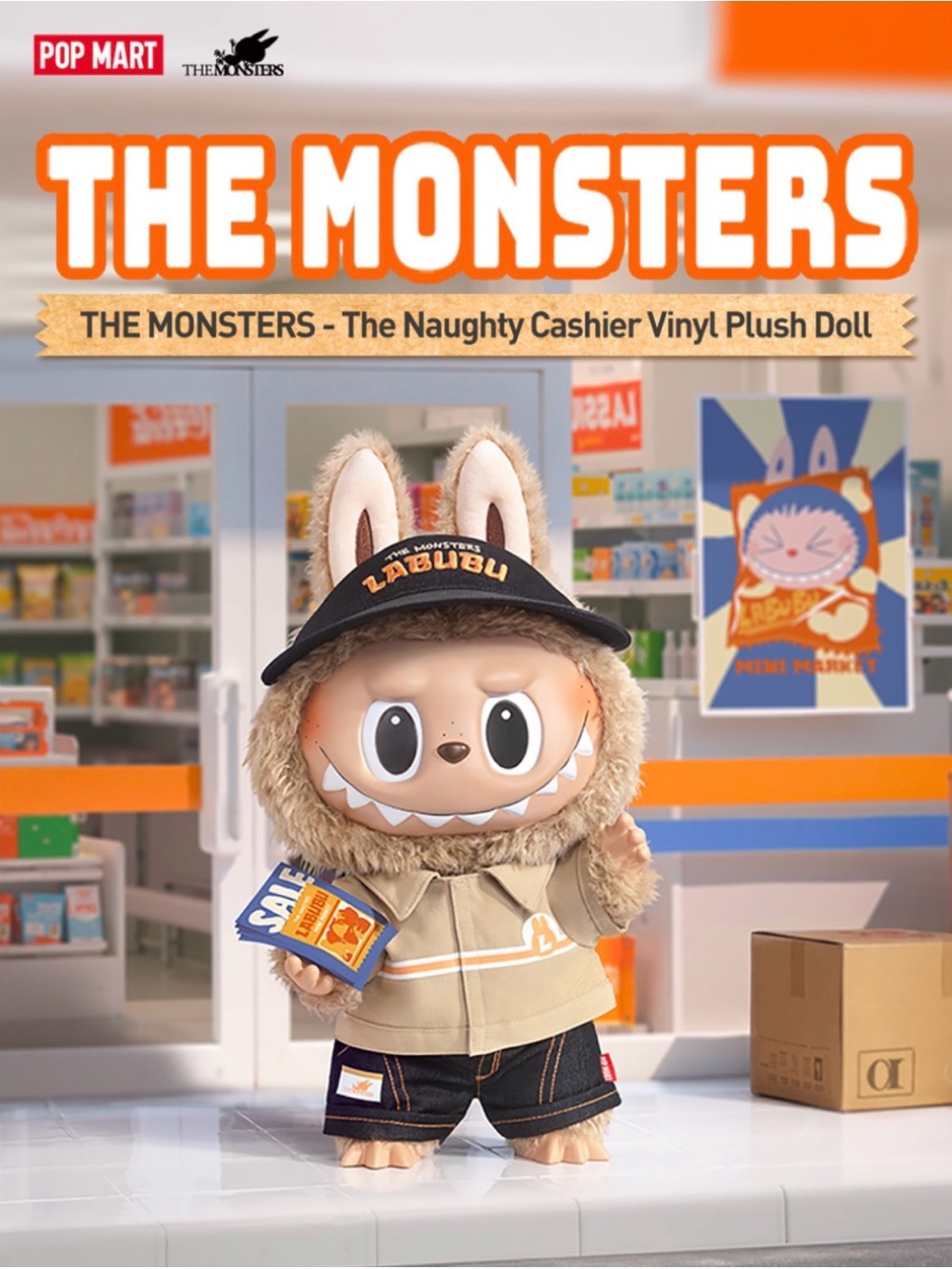 Pop Mart The Monsters Labubu The Naughty Cashier Vinyl Plush Doll